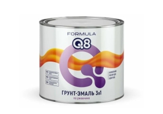 Грунт-эмаль по ржавчине FORMULA Q8 коричневая 1,9кг.