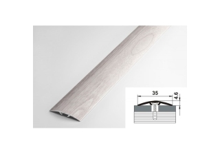 Профиль стыкоперекрывающий ПС 04-3  R102 ольха серая (скрытый крепеж), L-0,9м.  Лука