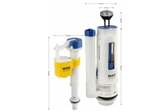 Арматура водосливная 2 кноп. нижний подвод МАК 10039