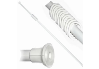 Карниз для ванной раздвижной 280см с кольцами белый Виолет 213026