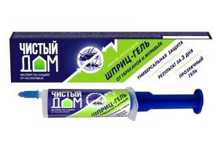 Гель-шприц 20мл. от  Тараканов, садовых и домашних Муравьев