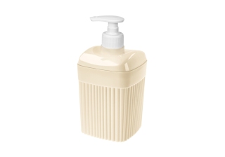 Диспенсер для жидкого мыла Econova Velvet, 90 x 90 x 177 мм, 0,65 л, бежевый 223539