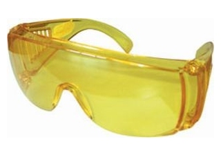 Очки защитные открытого типа, желтые, ударопрочный поликарбонат /89157/