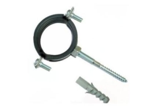 Хомут металлический (с резинкой и дюбелем) 6