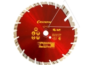 Диск алмазный CHAMPION универсальный ST 230/22,23/12 Fast Gripper (бетон, кирпич, тротуарная плитка)