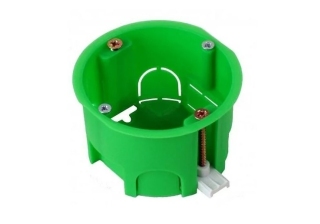 Коробка подрозетник КУ1201 с/у в г/к зеленый п/л 68х45 IP20 Hegel