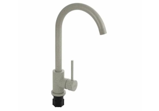 Cмеситель для кухни BRIMIX шаровый С-образный излив, ТЕМНО-БЕЖЕВЫЙ камень (9307)