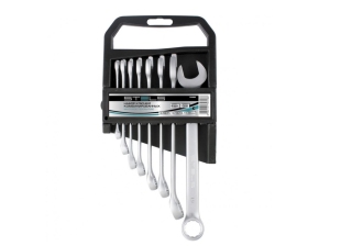 Набор ключей комбинированных 8-19мм, 8шт., CrV, матовый хром /15428/  STELS