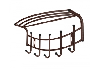 Вешалка настенная с полкой 5 крючков Ника Премиум 4