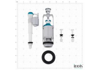 Арматура водосливная IDDIS одноуровневая, нижн. подвод, кругл. прокладка F012400-0004