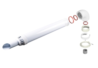 Коаксиальная труба снаконечником 100/60х0,75м. (Navien,Bosch)