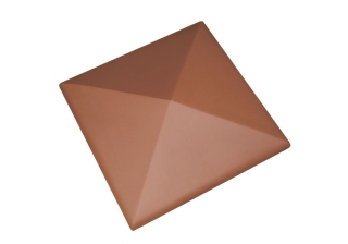 Крышка на столб простая квадрат 320х320мм., (красно-коричневая 01)