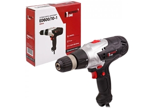 Шуруповерт сетевой №1 ED600/10-1 (600Вт,2 скор.,БЗП,10мм,реверс)