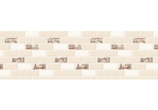 Кухонный фартук Париж 2 бежевый 3000*600*1,5мм