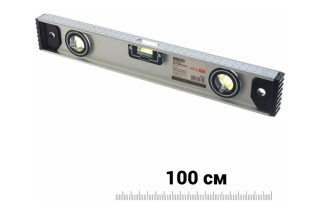 Уровень двутавровый 1000мм Профи ударопрочный 3 глазка /40304/ BIBER