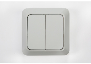 Выключатель IN HOME Bolleto 2кл о/у белый IP20 /7023-W/