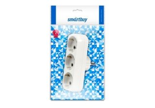 Разветвитель Smartbuy 3 гн. с/з плоский 16А 250В (SBE-16-A02-3z)