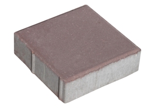 Плитка тротуарная КВАДРАТ КОРИЧНЕВЫЙ 200х200х40 ( 25 шт. 1 м2) 19.2м2/1подлон/1.8т.