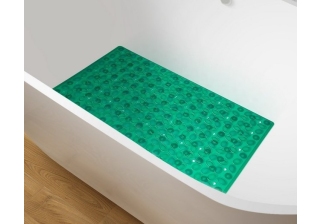 Коврик противоскользящий в ванную «Галька» 68*36 зеленый