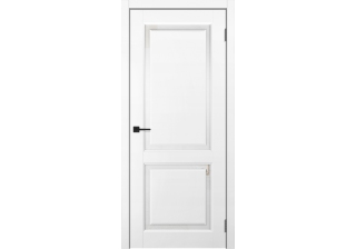 Дверь Ллойд белый бархат частично остекленная сатин 800х2000