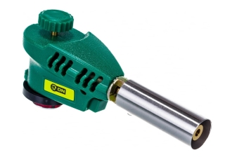 Горелка газовая с пьезорозжигом, цанговый захват, широкое сопло, 15,3х4,5х7,2см РТ-00001510