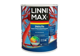 Грунт-эмаль быстросохнущая по ржавчине LINNIMAX RAL 9005 черный шелковисто-матовый 2.5л.