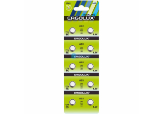Батарейка «Ergolux» AG- 1 LR60 BL-10   (10*-блистер  200 комп.)/14312/891490