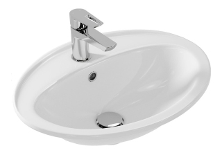 Раковина встраиваемая CALLA 54 1 отв., овальная, белая, на столешницу