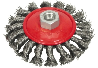 Щетка-крацовка дисковая витая 100мм. М14 для УШМ BIBER /70977/