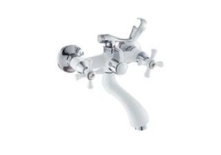 Cмеситель в ванну MIXXUS OMEGA 142 буксовый, WHITE /CR0370/