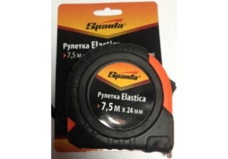 Рулетка Elastica 7,5мх24мм. обрезиненный корпус /31313/ SPARTA