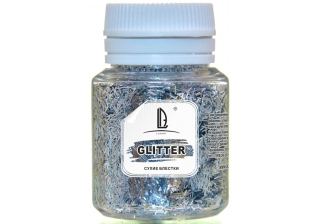 Блестки декоративные Luxart Glitter Серебро Голография палочки 0.2х1.5мм 0.012кг