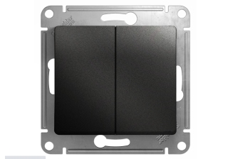 Выключатель 2кл с/у антрацит механизм Glossa Schneider Electric GSL000751