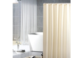 Штора для ванной Рыжий кот, 180 x 180 см, полиэтилен, бежевая 236714