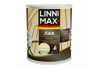 Лак алкидно-уретановый LINNIMAX Лак Яхтный шелковисто-матовый 0.75л.