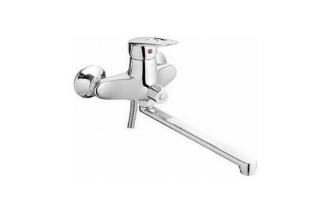 Cмеситель в ванну Lemen LC-2201 D35 длинный излив, однорычажный, цвет-ХРОМ