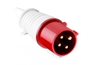 Вилка переносная силовая ССИ-024 3Р+РЕ 32А 380В бел/красный IP44 IEK