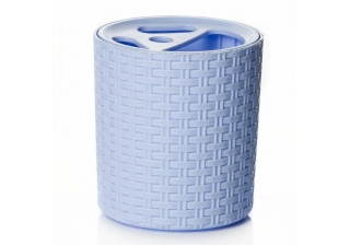 Подставка для зубных щеток Плетенка голубая Альтернатива М2533 217099