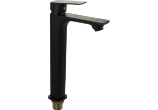 Cмеситель для умывальника МАGNUS ВЫСОКИЙ литой корпус, черный /8403/