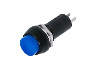 Выключатель-кнопка 250V 1А (2с) (ON)-OFF Б/Фикс синяя REXANT 36-3041