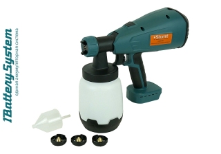 Краскопульт аккум. STURM! CSG1801 18 В, 1BatterySystem, HVLP, бачок 1 л, без АКБ и ЗУ