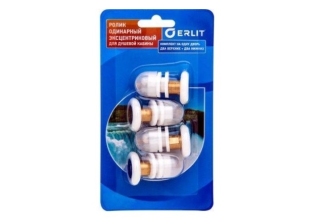 Ролики к душ.кабине 25мм. одинарные эксцентрик  компл. на дверь,   (блистер)