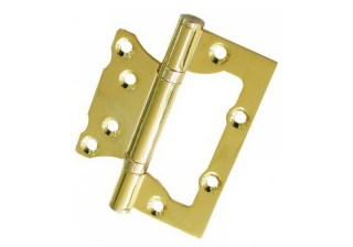 Петля стальная (золото) СР 100х75х2,5 (б.врезки) (УТ-0016039)