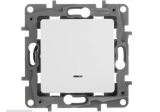 Выключатель Etika Legrand 1кл с подсв с/у белый механизм 672203