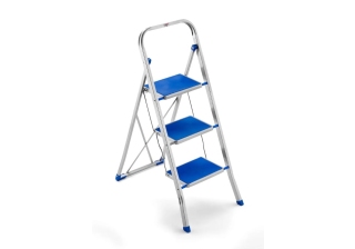 Стремянка стальная 3 ступени МК803С с наклажкой (69/113см)