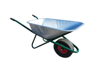 Тачка строительная одноколесная 110л. 250кг. полиуретан. колесо 6.00-6 Жолтая Скорпион 3