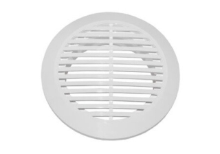 Решётка пластмассовая круглая с фланцем Д-125 ПКР 170/125