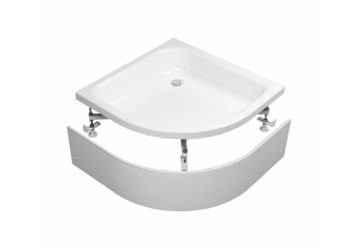 Поддон акриловый 90х90х15 полукруг на каркасе с регул. ножками