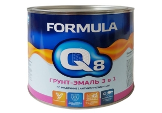 Грунт-эмаль по ржавчине FORMULA Q8 белая 1,9кг.