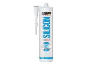 Герметик силиконовый ZIGGER SANITAR санитарный прозрачный 280мл